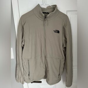 The North Face waffle zip-up sweatshirt.